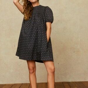 Christy Dawn XS mini Jenny dress in black floral, EUC